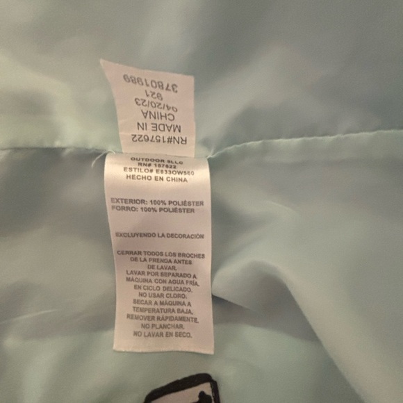 Eddie Bauer Two-Tone Blue Kids Raincoat - Picture 9 of 9